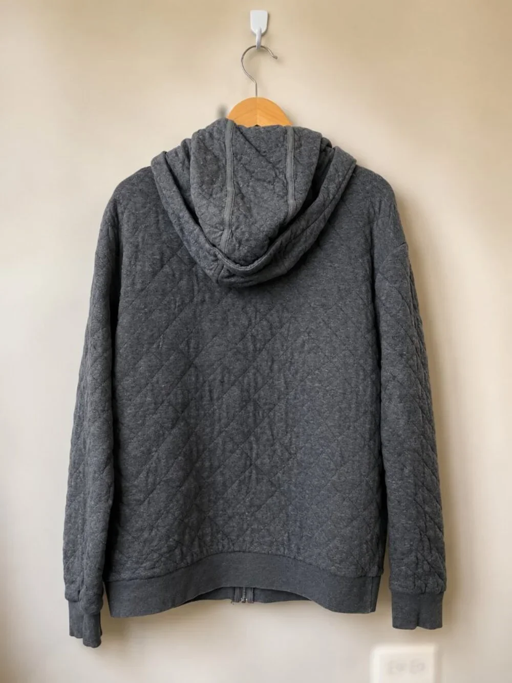 Patagonia Cotton Quilt Hoody Gray Men's M Full Zip Organic Cotton SP19